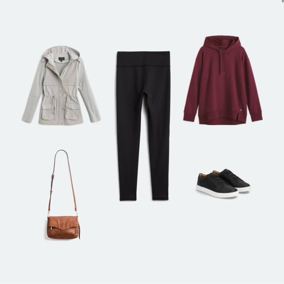 Soul + Sky Stitch Fix Micro French Terry Hoodie Sweatshirt Burgundy S - Picture 2 of 11